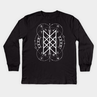 Web of Wyrd | Norse Pagan Symbol Kids Long Sleeve T-Shirt